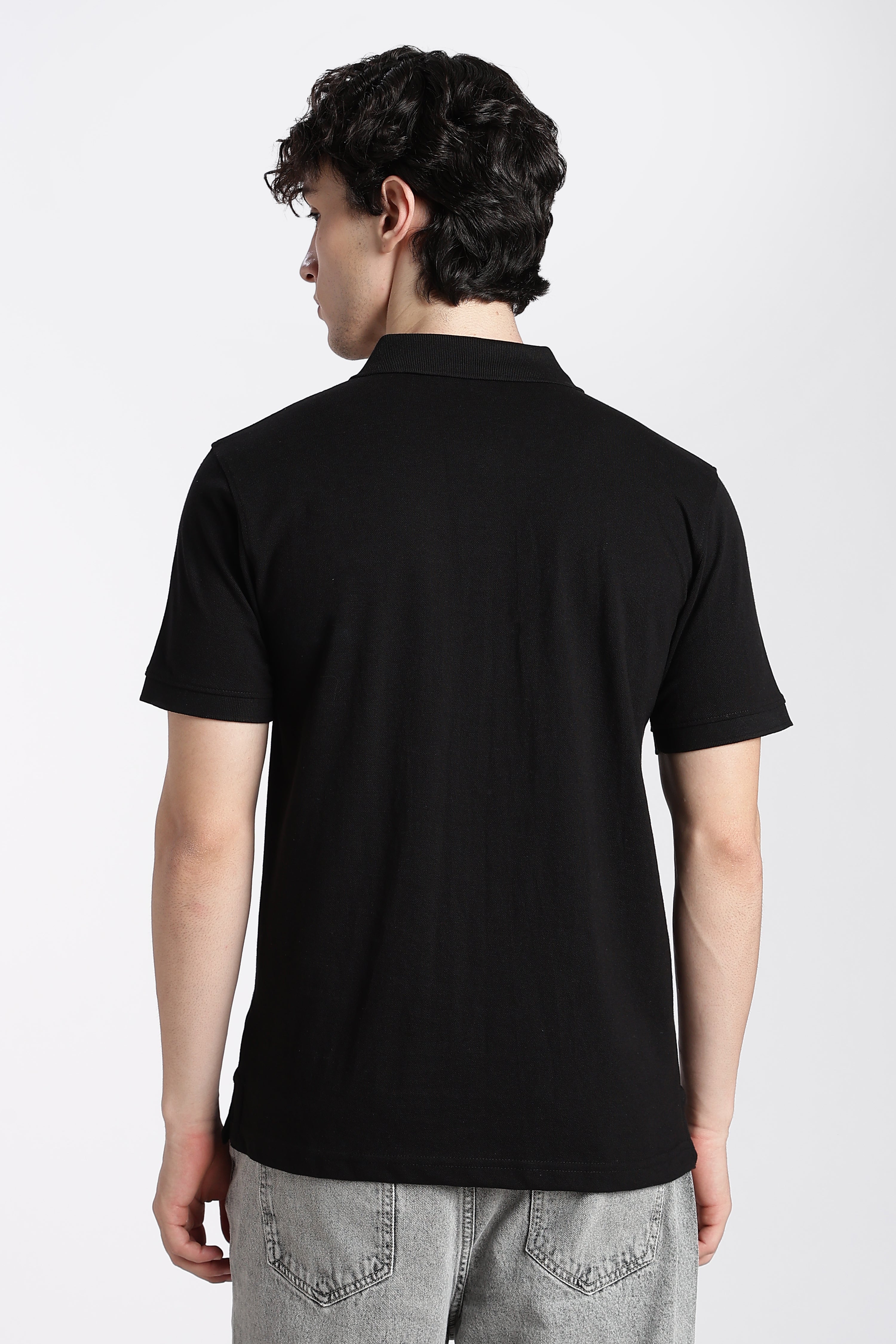 Black Everyday Regular Fit Polo T-Shirt