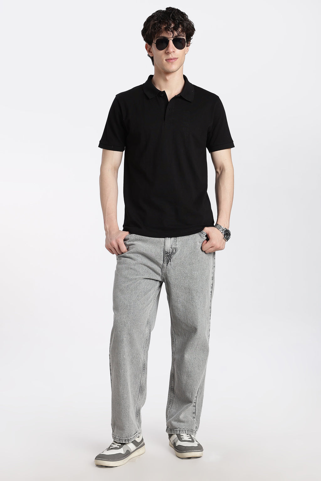 Black Everyday Regular Fit Polo T-Shirt