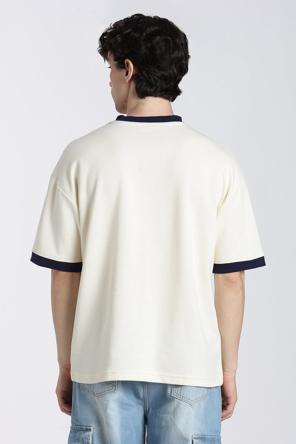 Off White Letter Oversized Fit T-Shirt