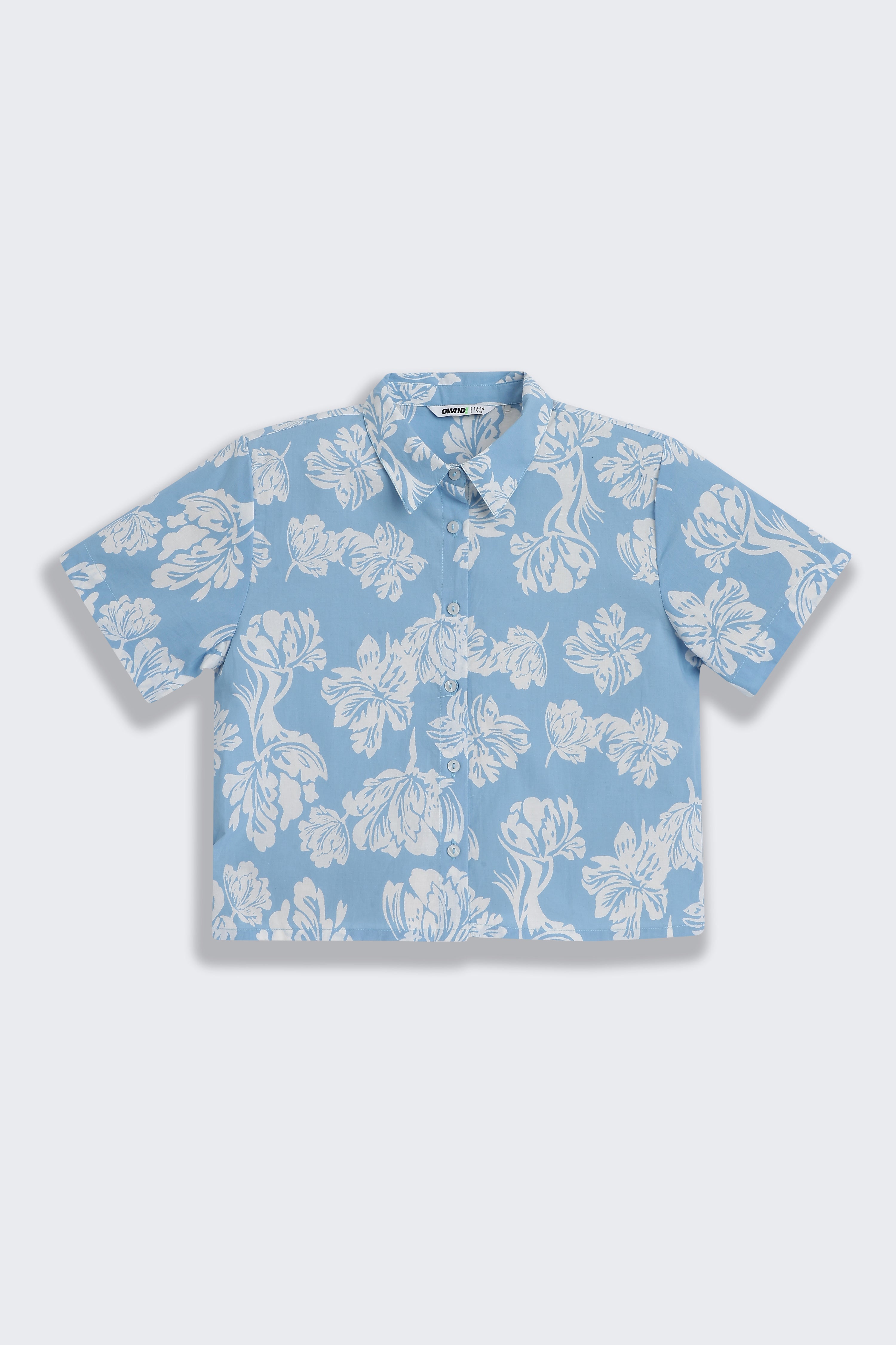 Blue Floral Printed Regular Fit Co-ord Set