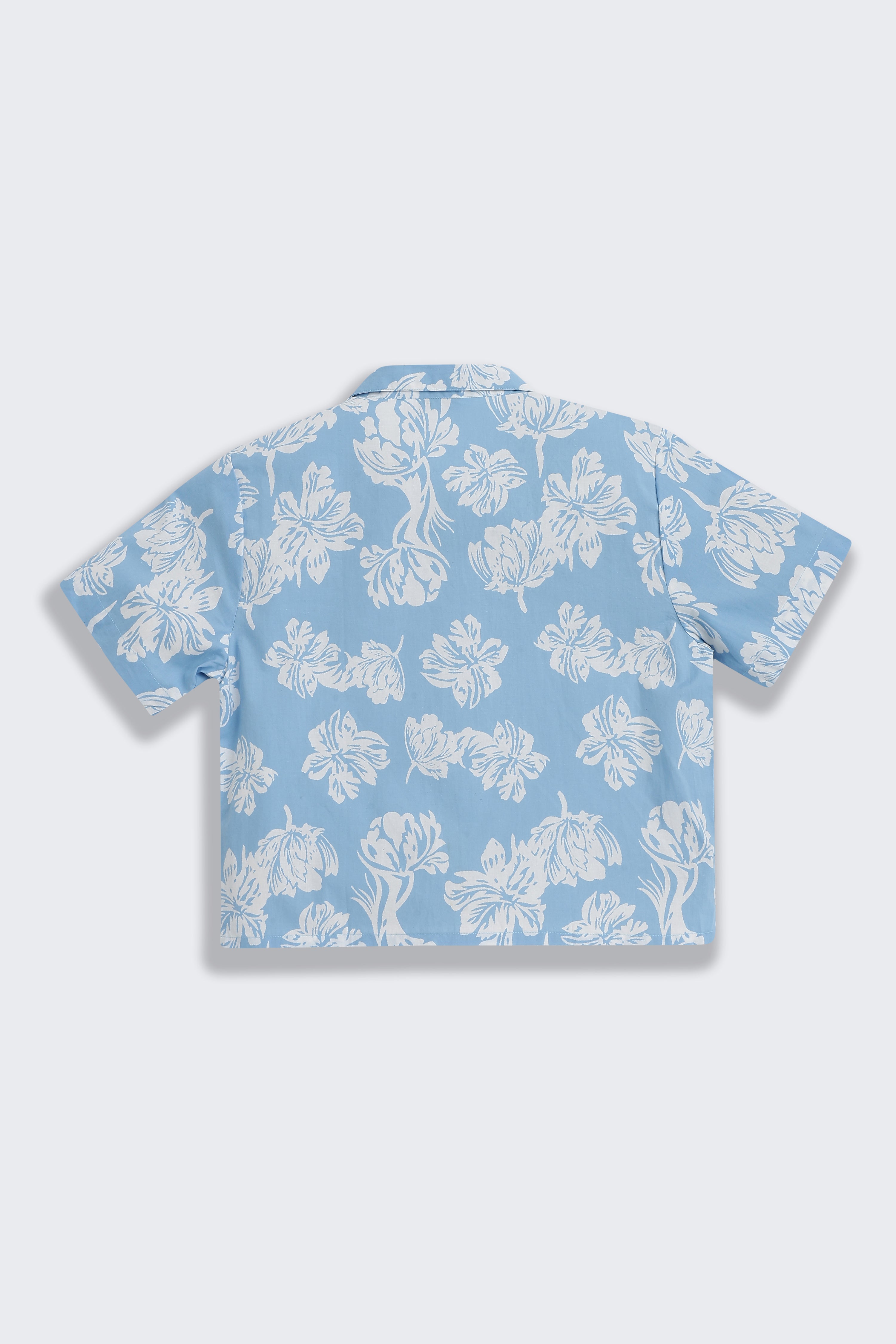 Blue Floral Printed Regular Fit Co-ord Set