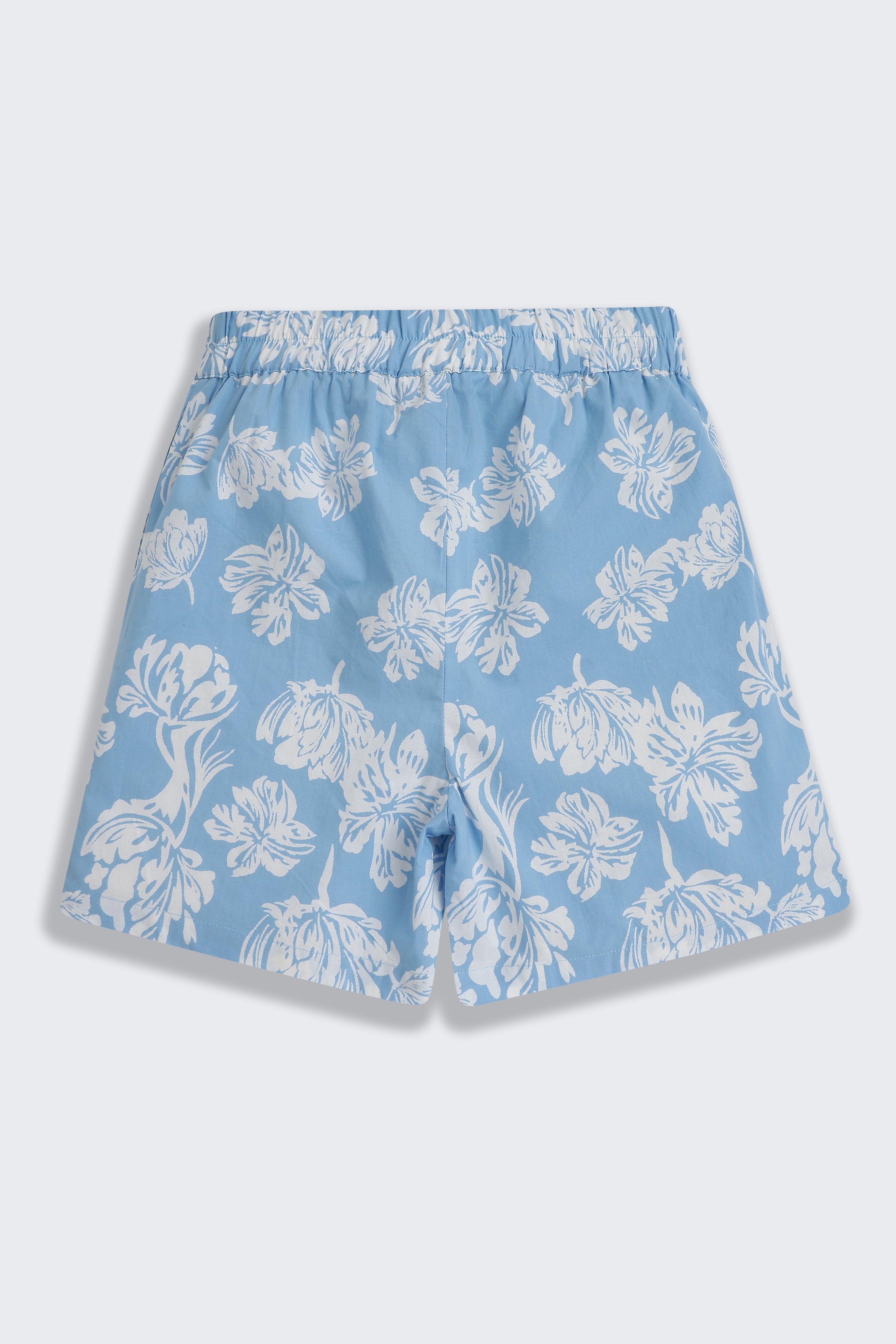 Blue Floral Printed Regular Fit Co-ord Set