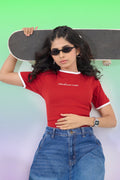 Red Ringer Top