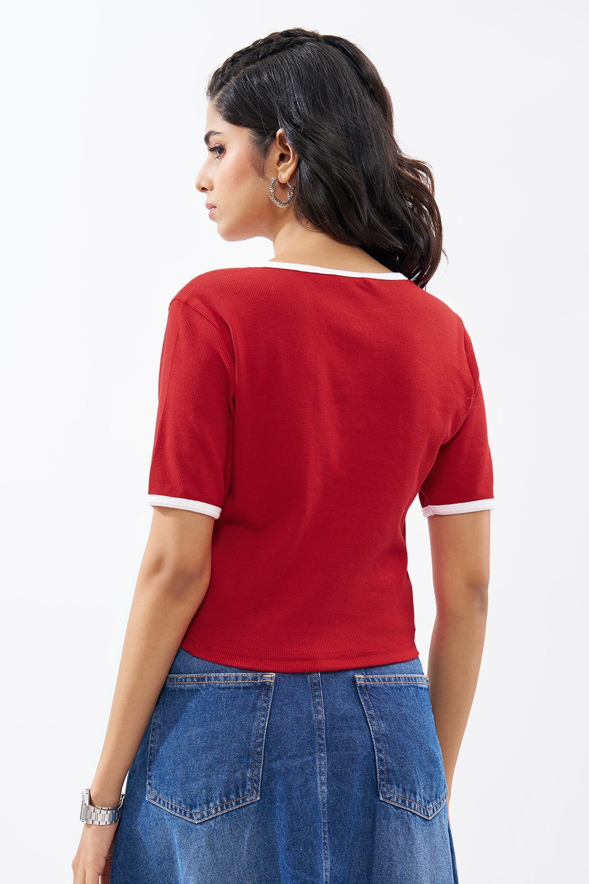 Red Ringer Top