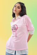 Pink Slogan Graphic T-Shirt