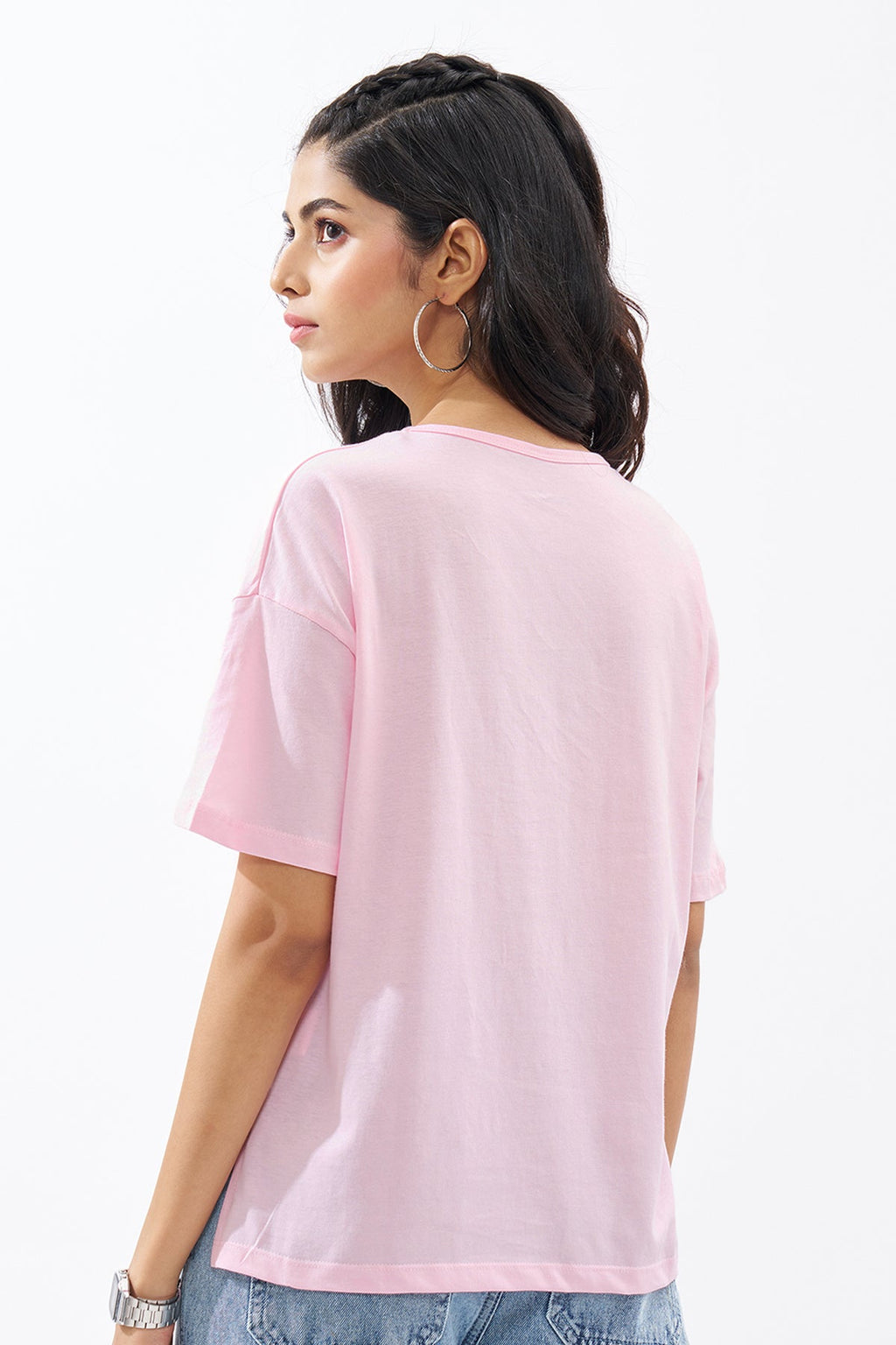 Pink Slogan Graphic T-Shirt