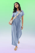 Light Blue Solid Jumpsuit