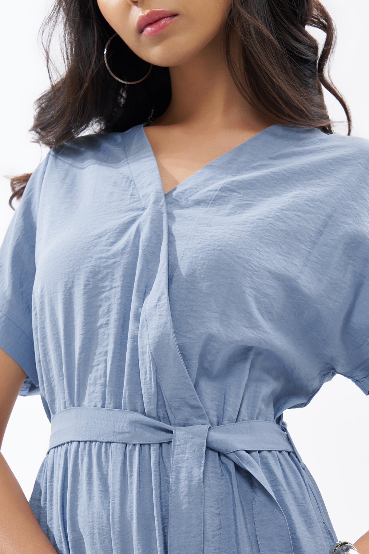 Light Blue Solid Jumpsuit