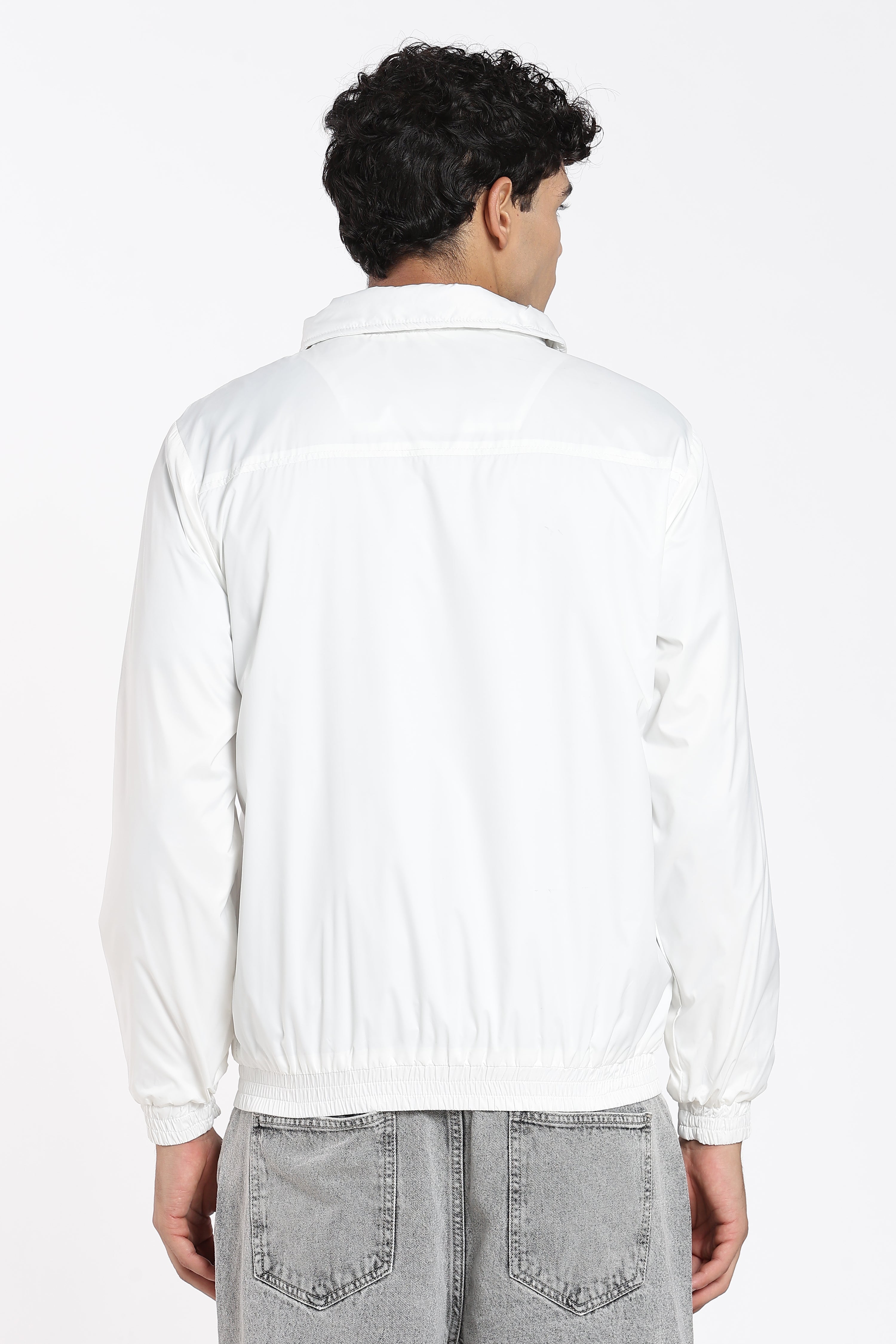 Off White Letter Regular Fit Jacket