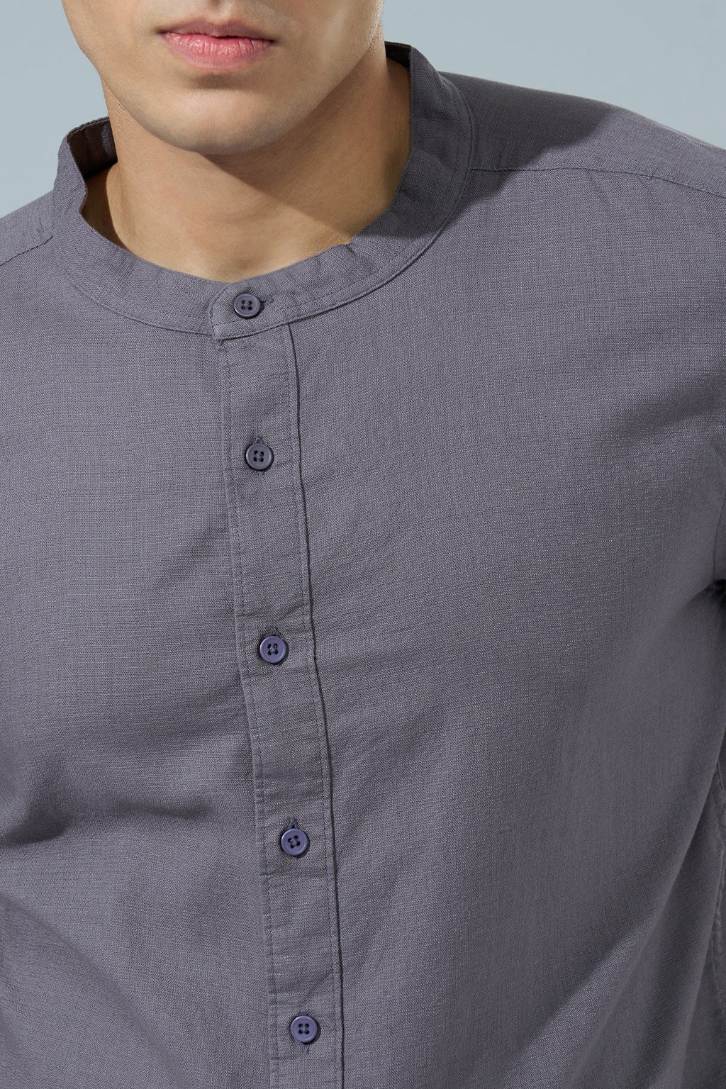 Grey Regular Fit Casual Shirt