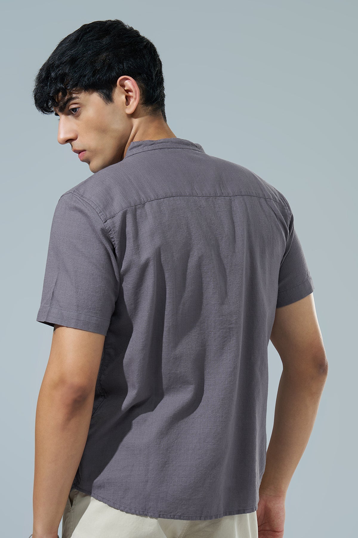Grey Regular Fit Casual Shirt