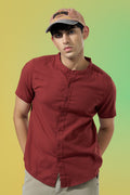 Maroon Regular Fit Casual Shirt