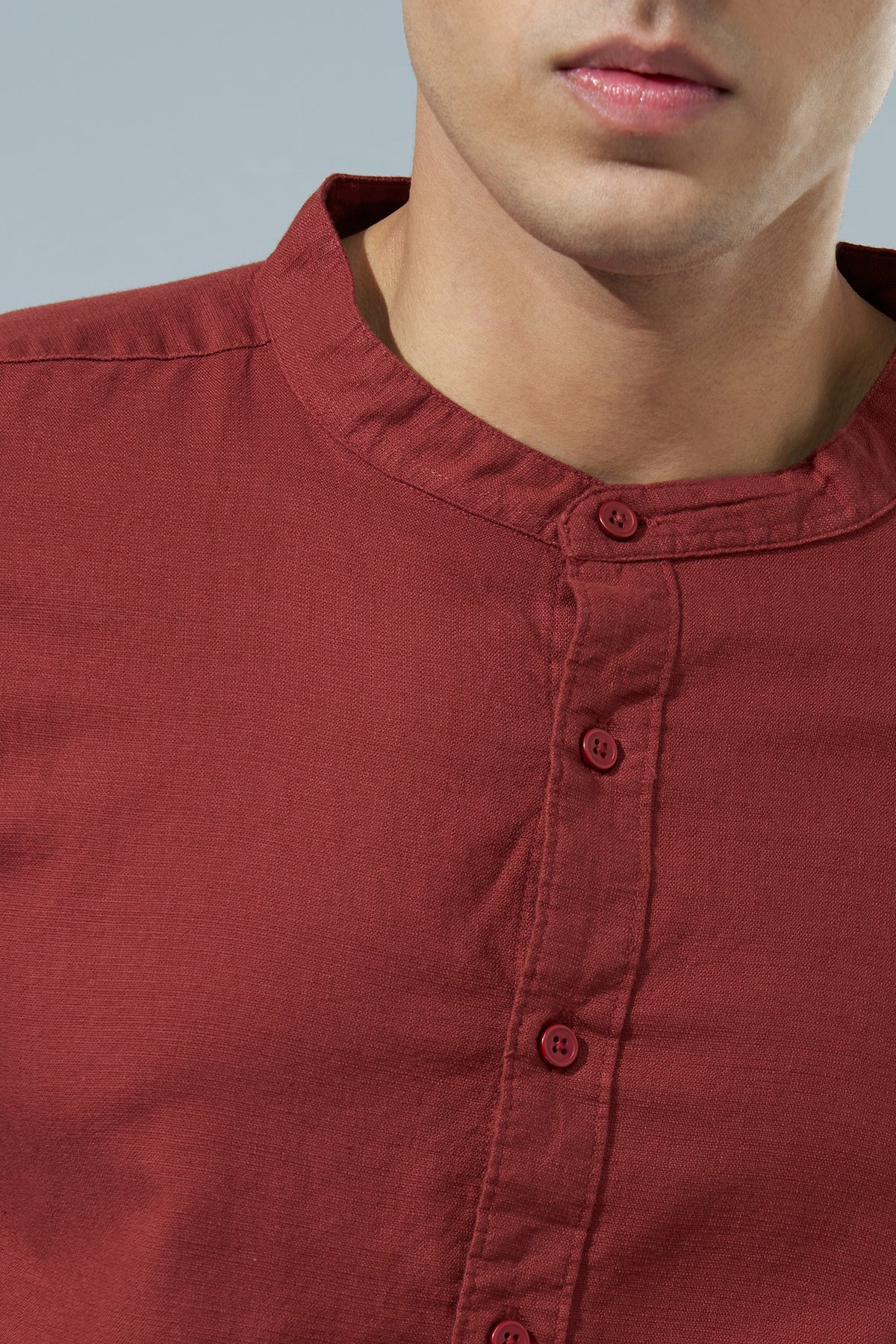 Maroon Regular Fit Casual Shirt