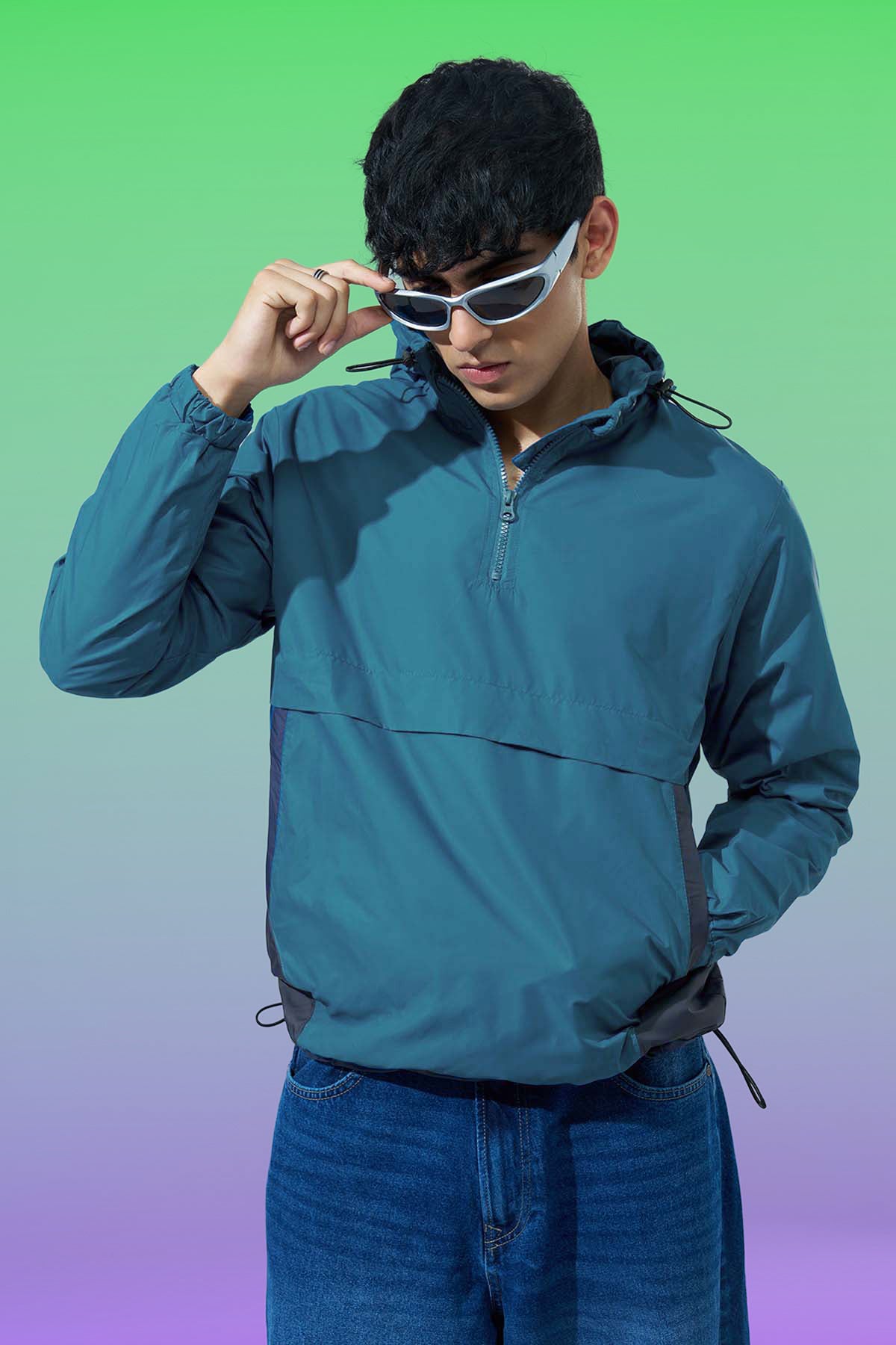 Blue Regular Fit Jacket