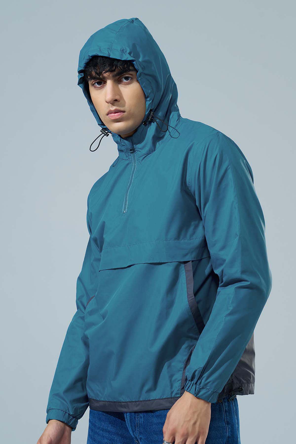 Blue Regular Fit Jacket