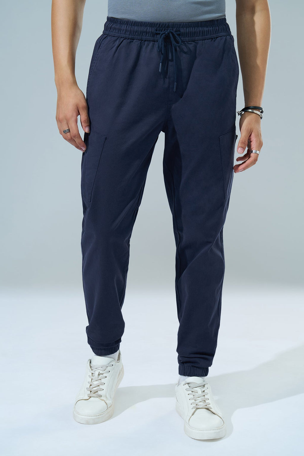 Navy Regular Fit Joggers