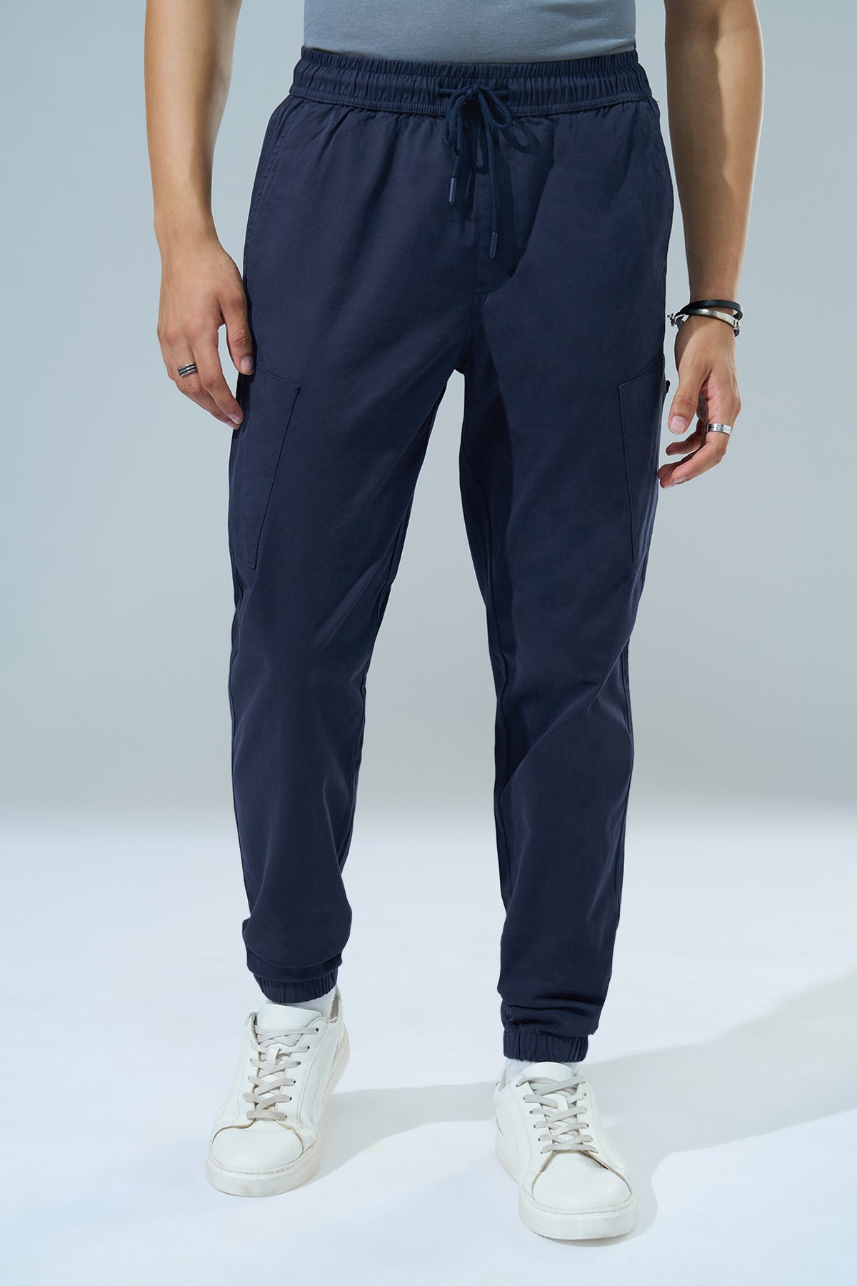 Navy Regular Fit Joggers