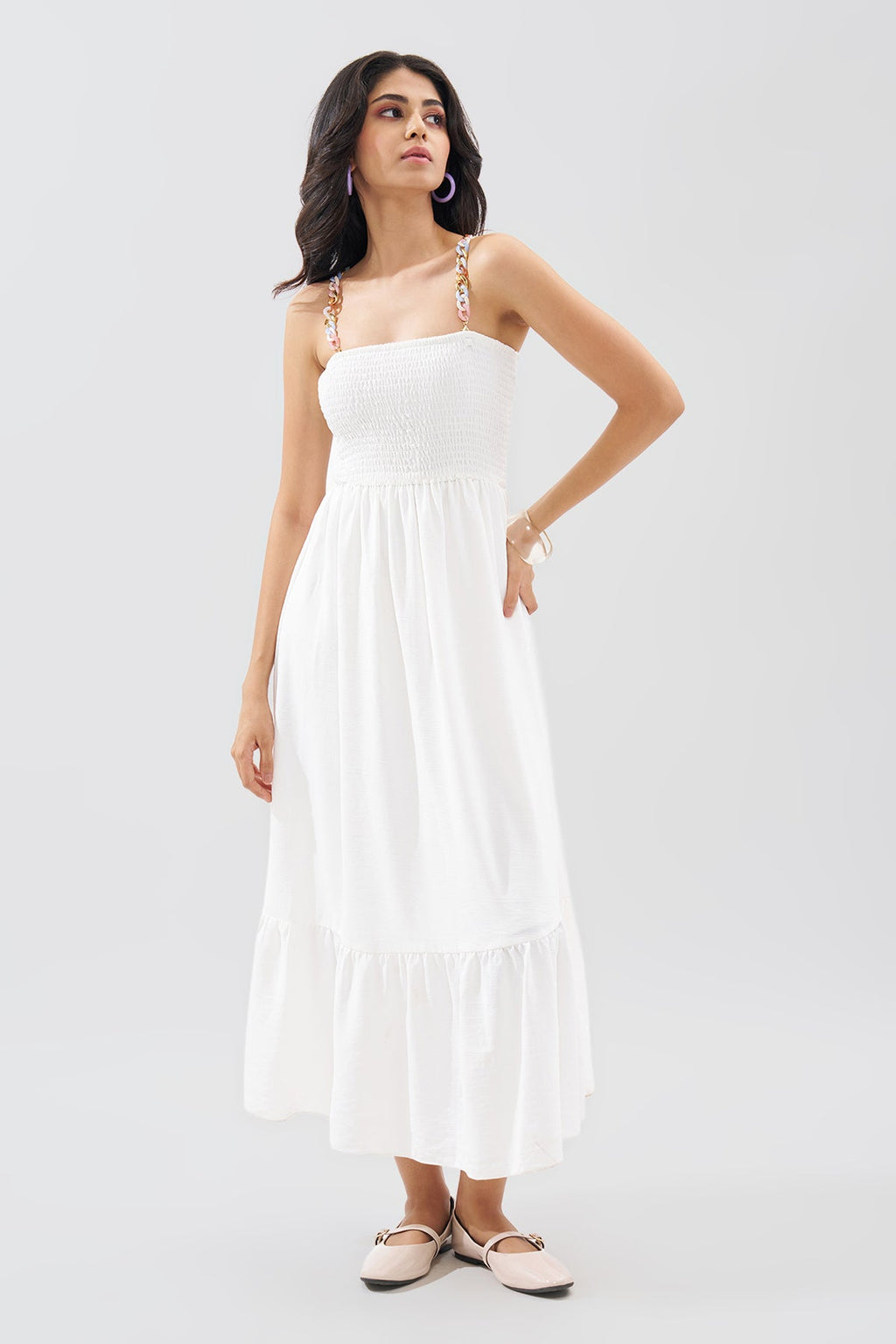 White Sleeveless Dress