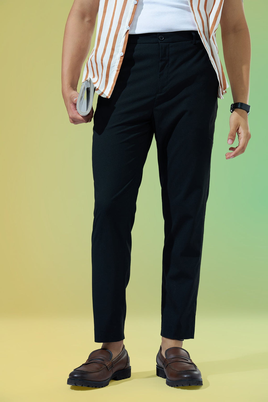Navy Carrot Fit Formal Trouser