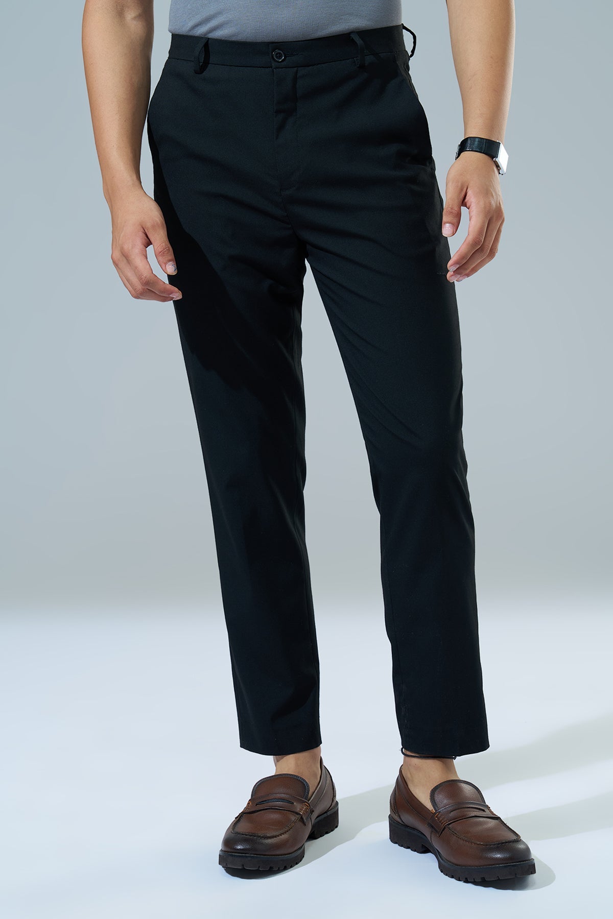 Navy Carrot Fit Formal Trouser