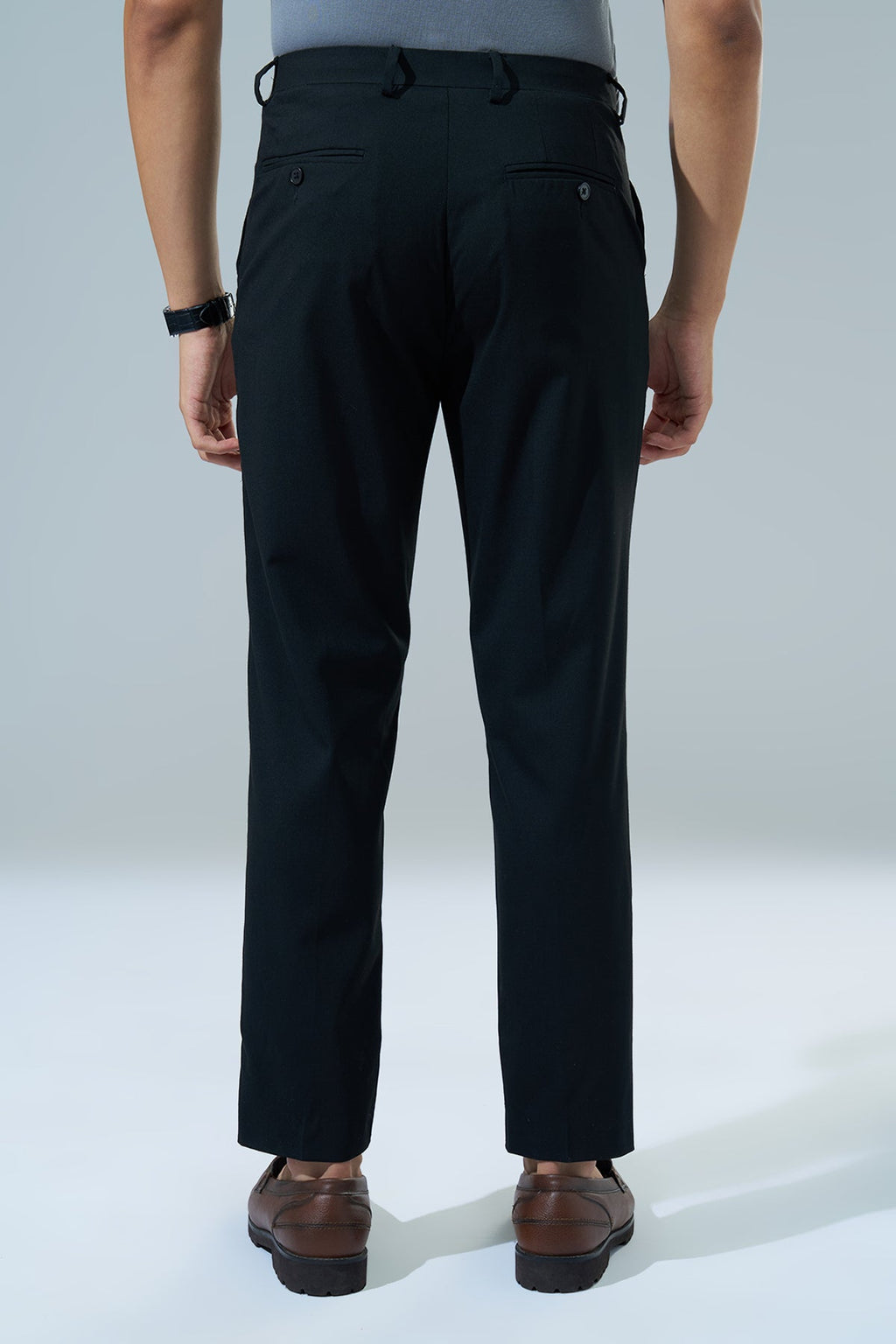 Navy Carrot Fit Formal Trouser
