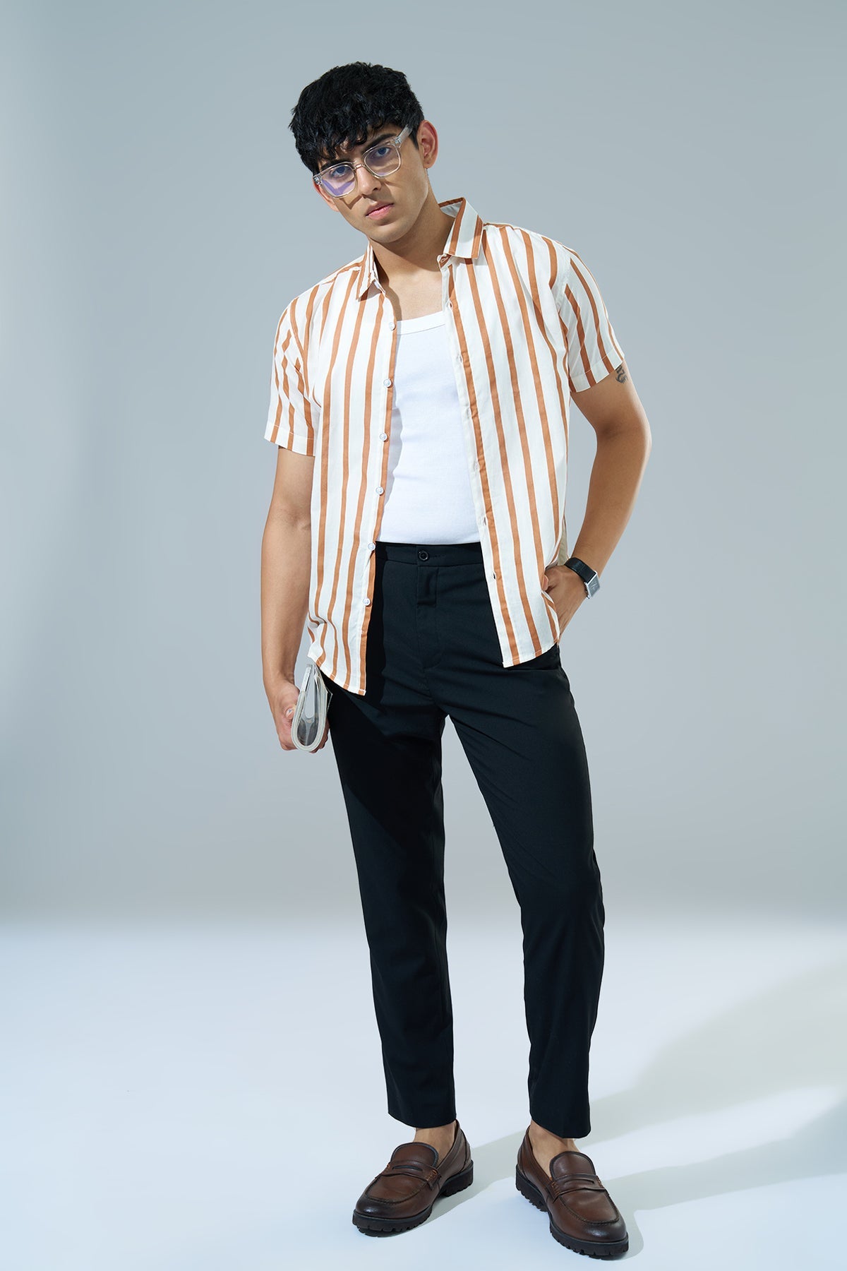 Navy Carrot Fit Formal Trouser