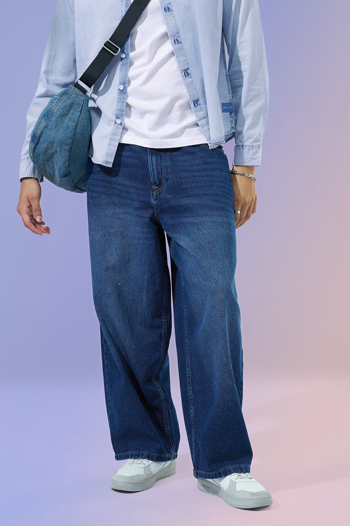 Navy Baggy Fit Jeans