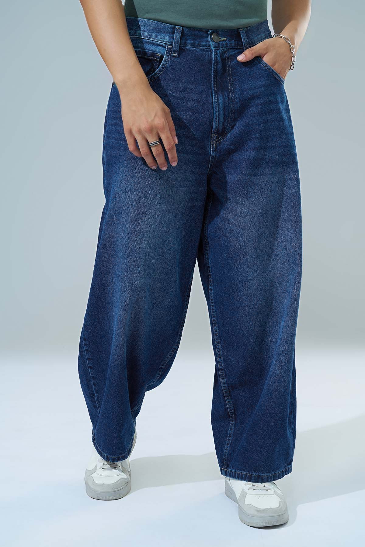 Navy Baggy Fit Jeans