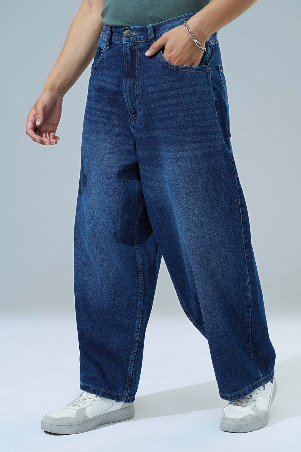 Navy Baggy Fit Jeans