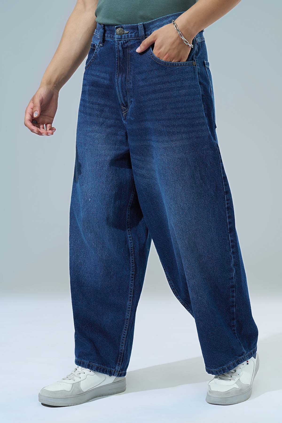 Navy Baggy Fit Jeans