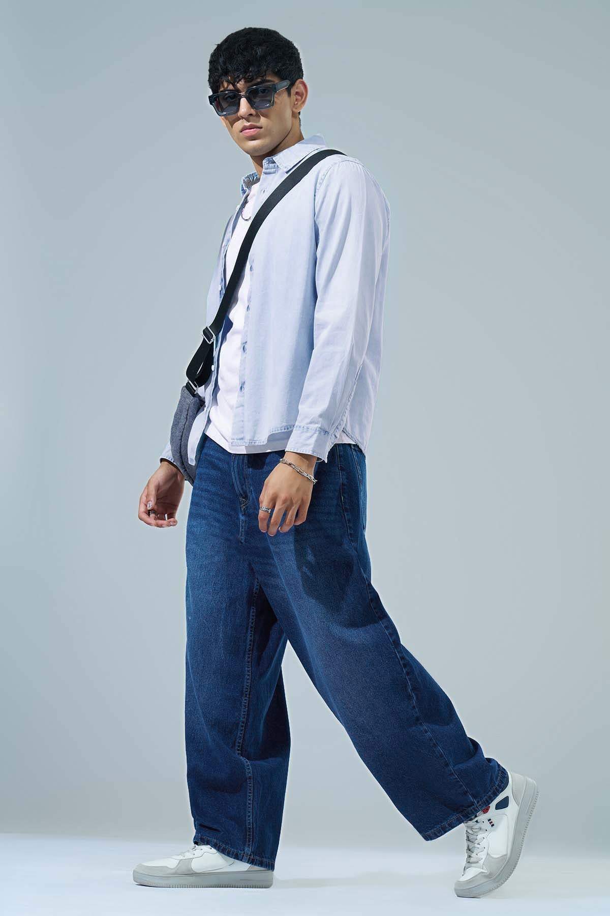 Navy Baggy Fit Jeans