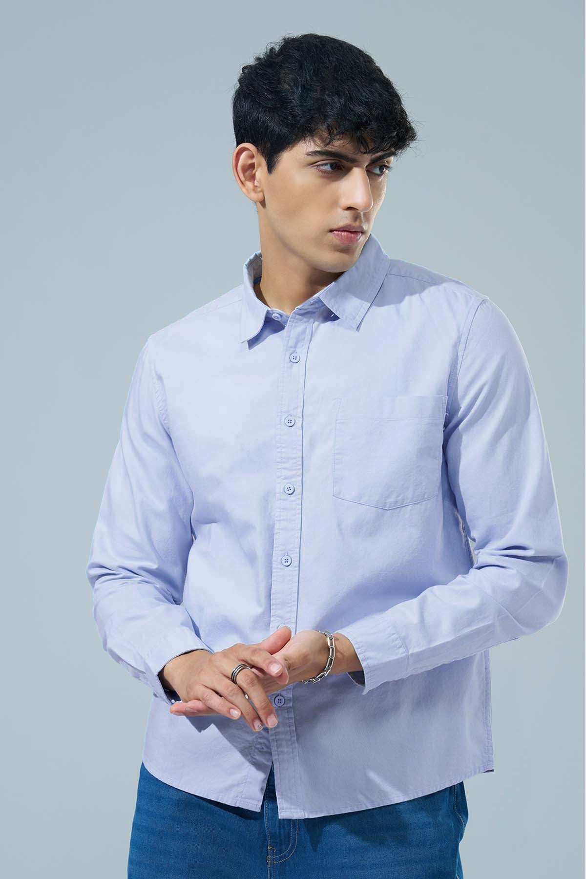 Blue Regular Fit Formal Shirt