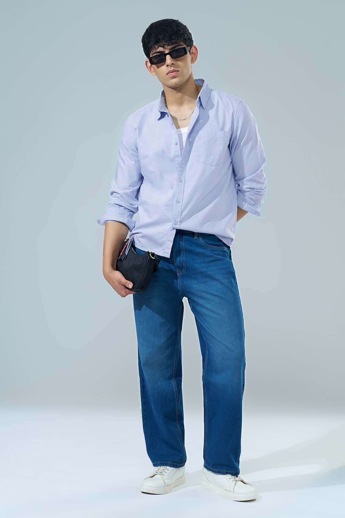 Blue Regular Fit Formal Shirt