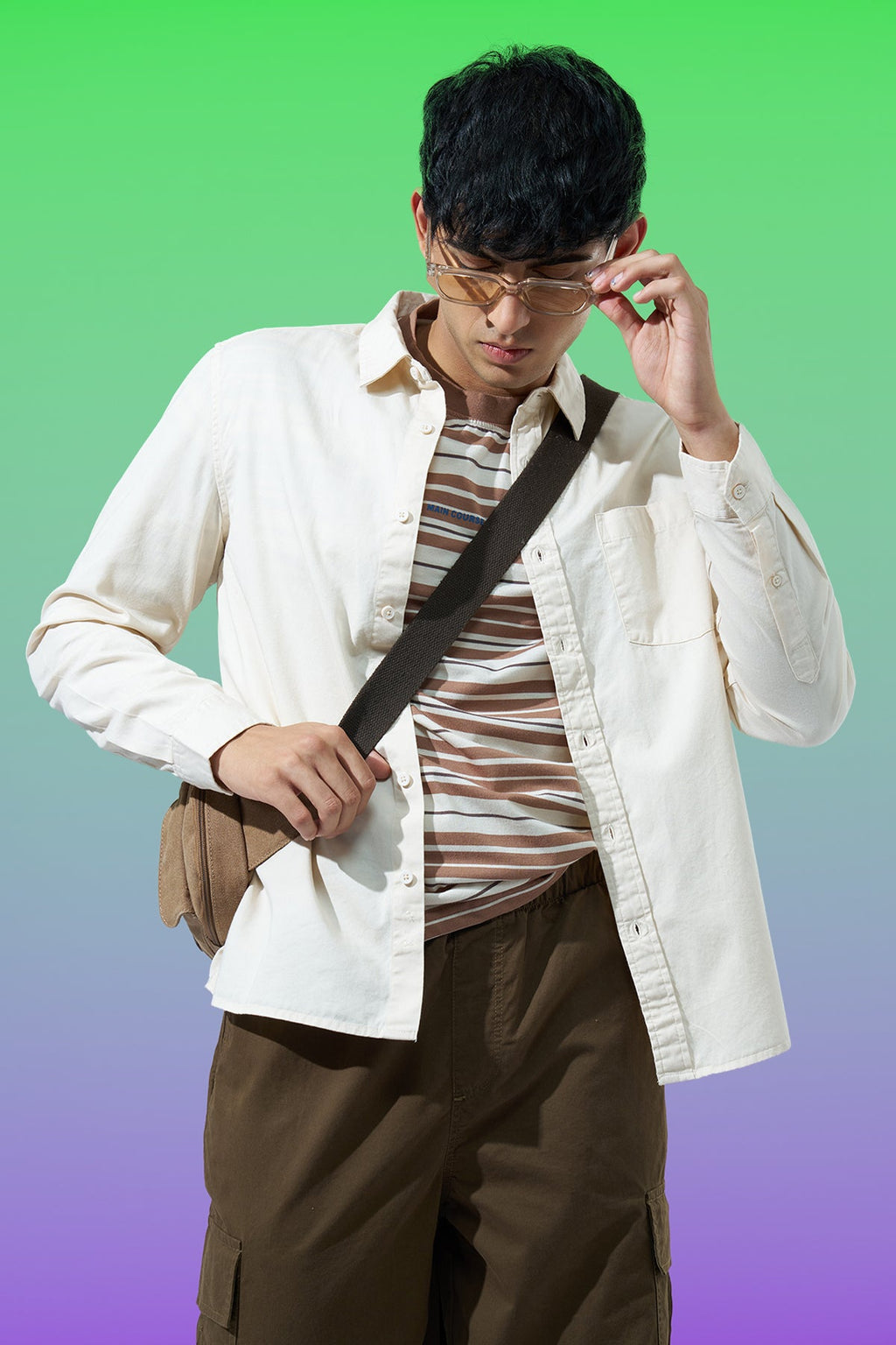 Off White Regular Fit Formal Shirt