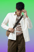 Off White Regular Fit Formal Shirt