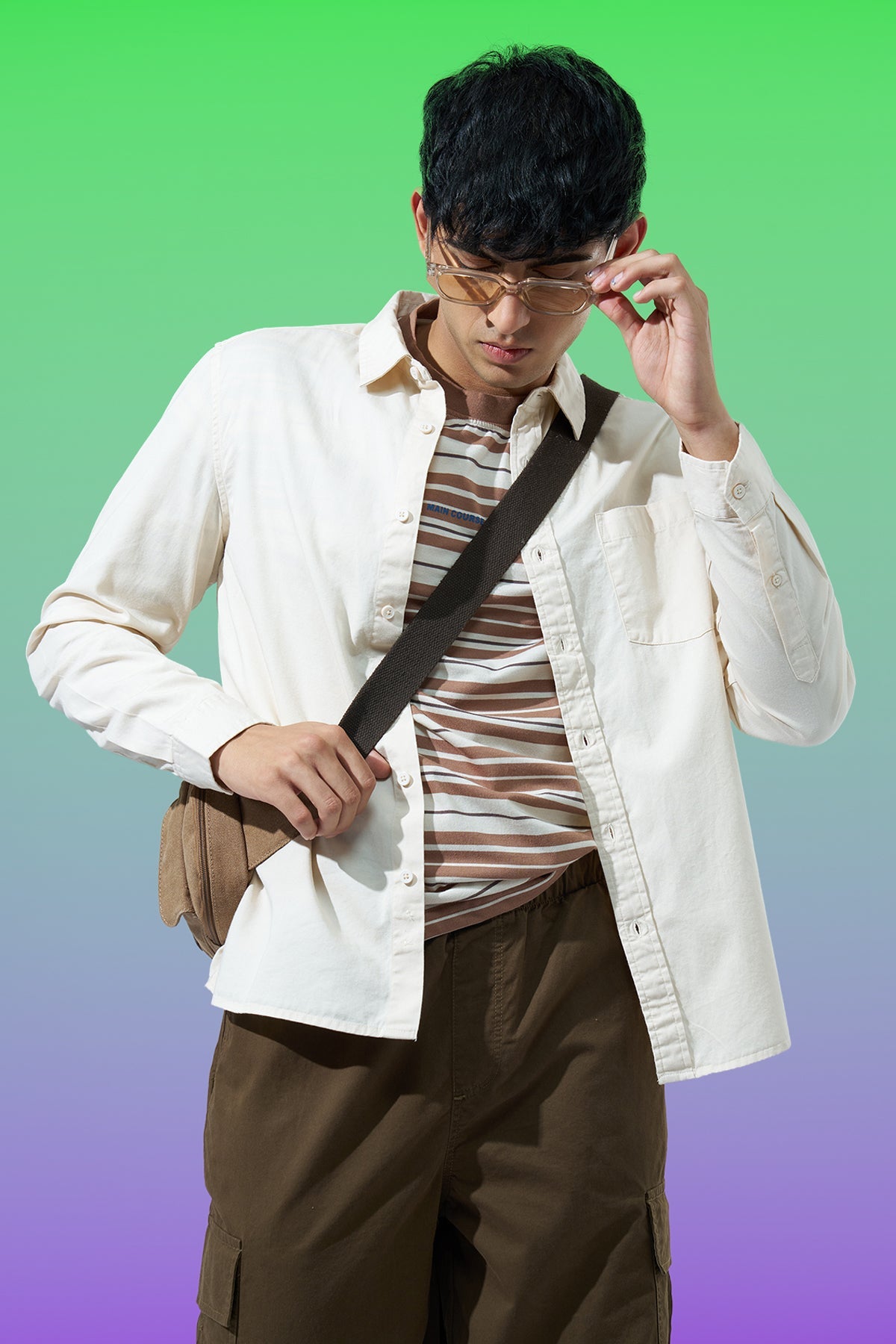 Off White Regular Fit Formal Shirt