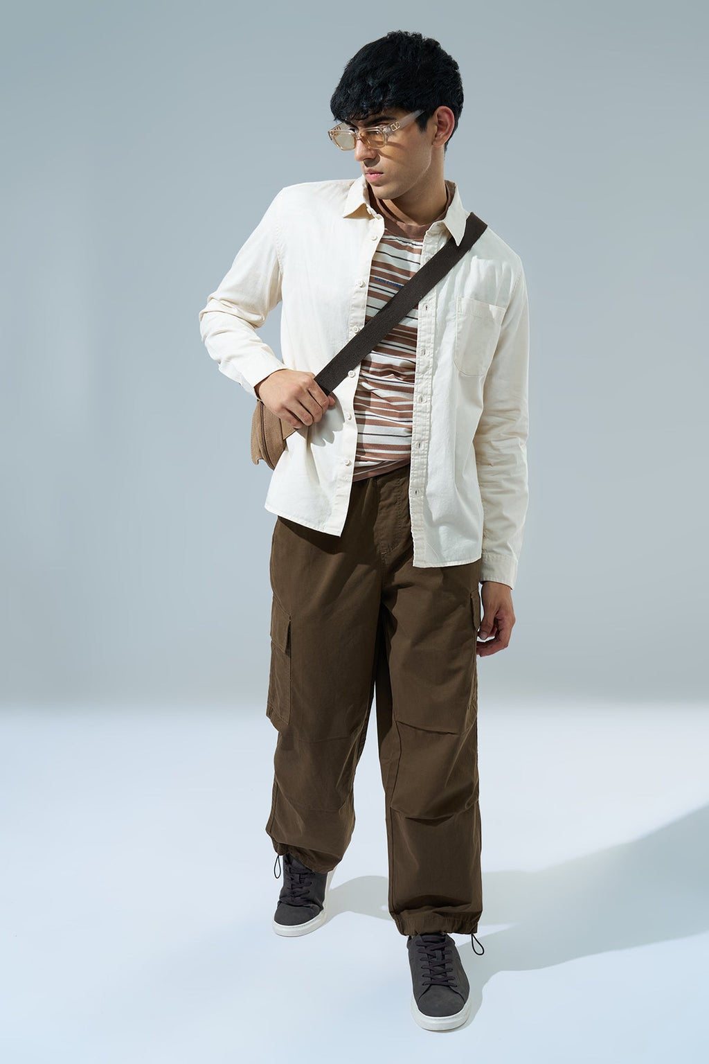 Off White Regular Fit Formal Shirt