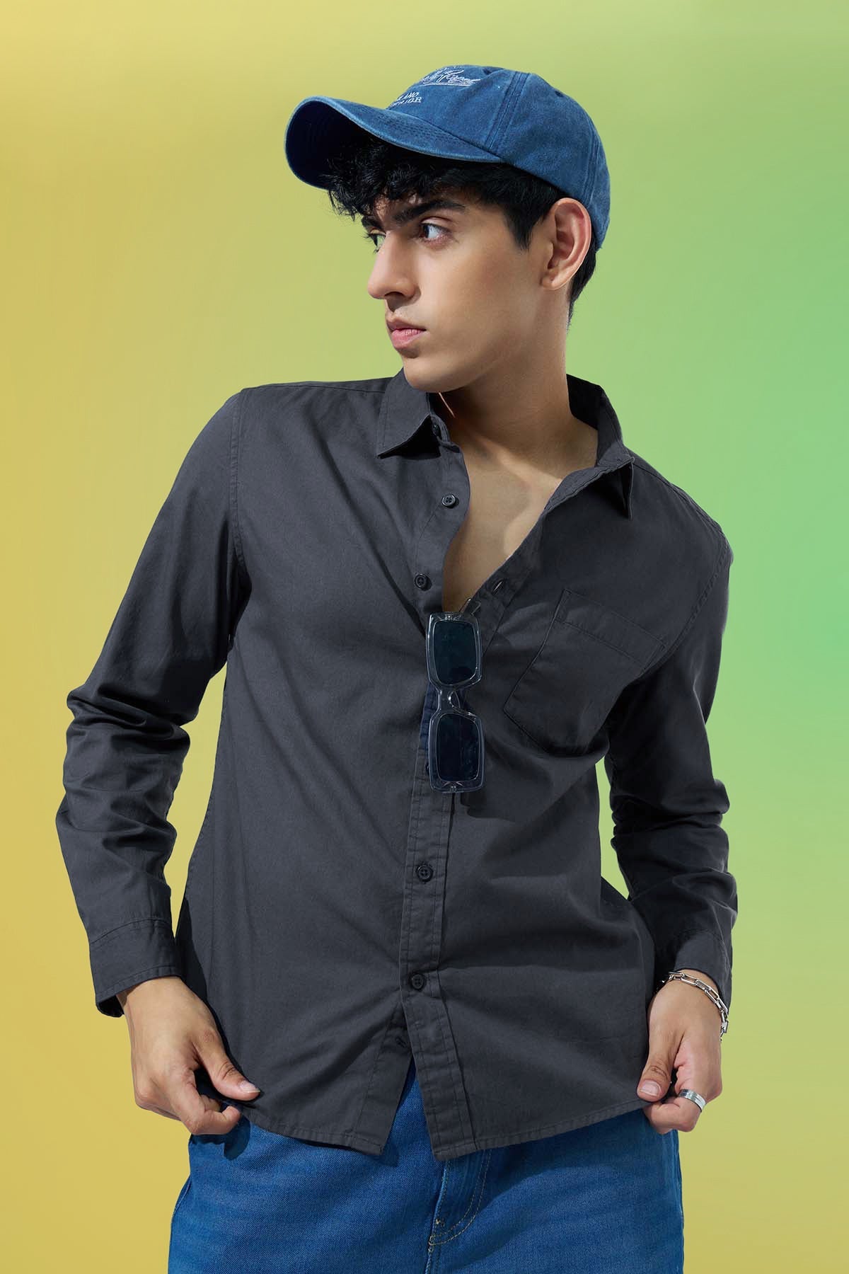 Grey Regular Fit Formal Shirt