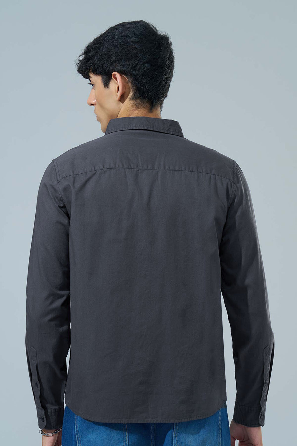 Grey Regular Fit Formal Shirt