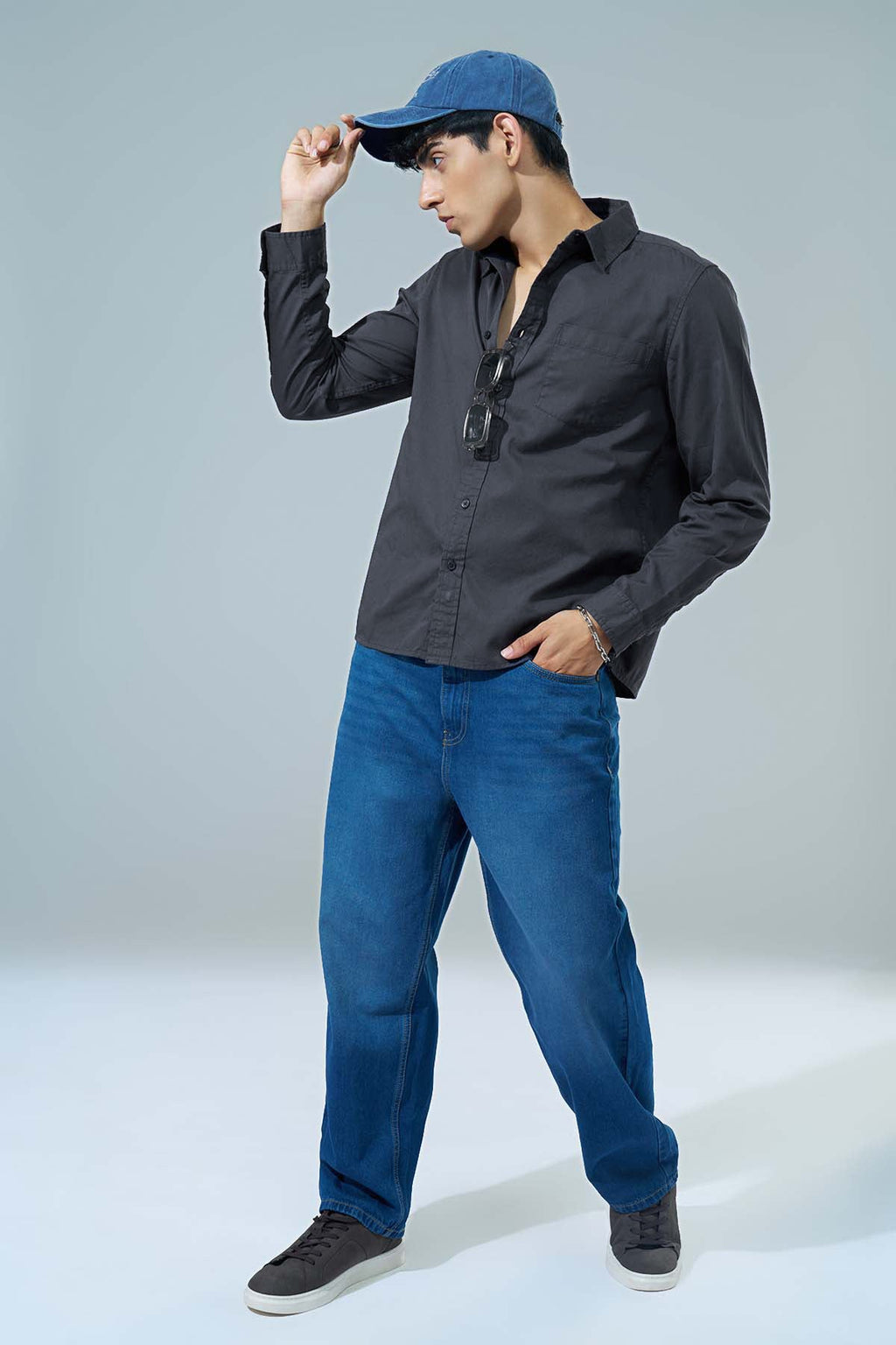 Grey Regular Fit Formal Shirt