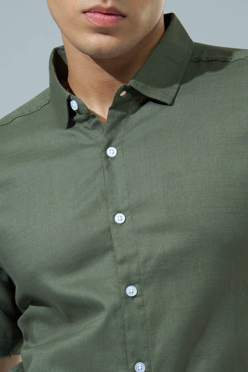 Olive Regular Fit Casual Shirt
