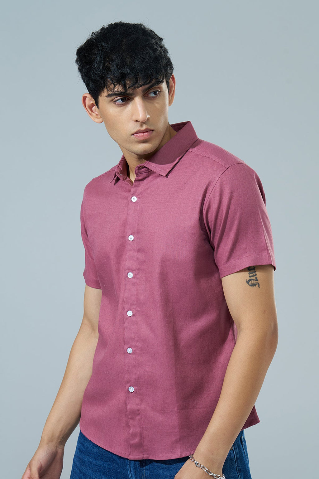 Pink Regular Fit Casual Shirt