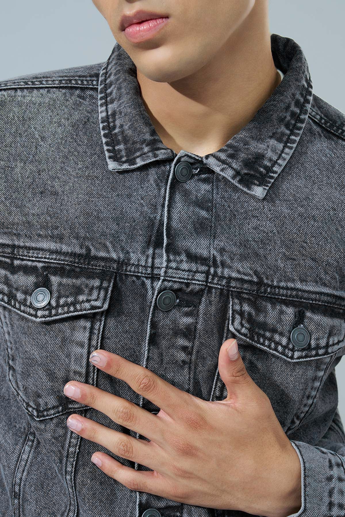 Charcoal Regular Fit Jacket