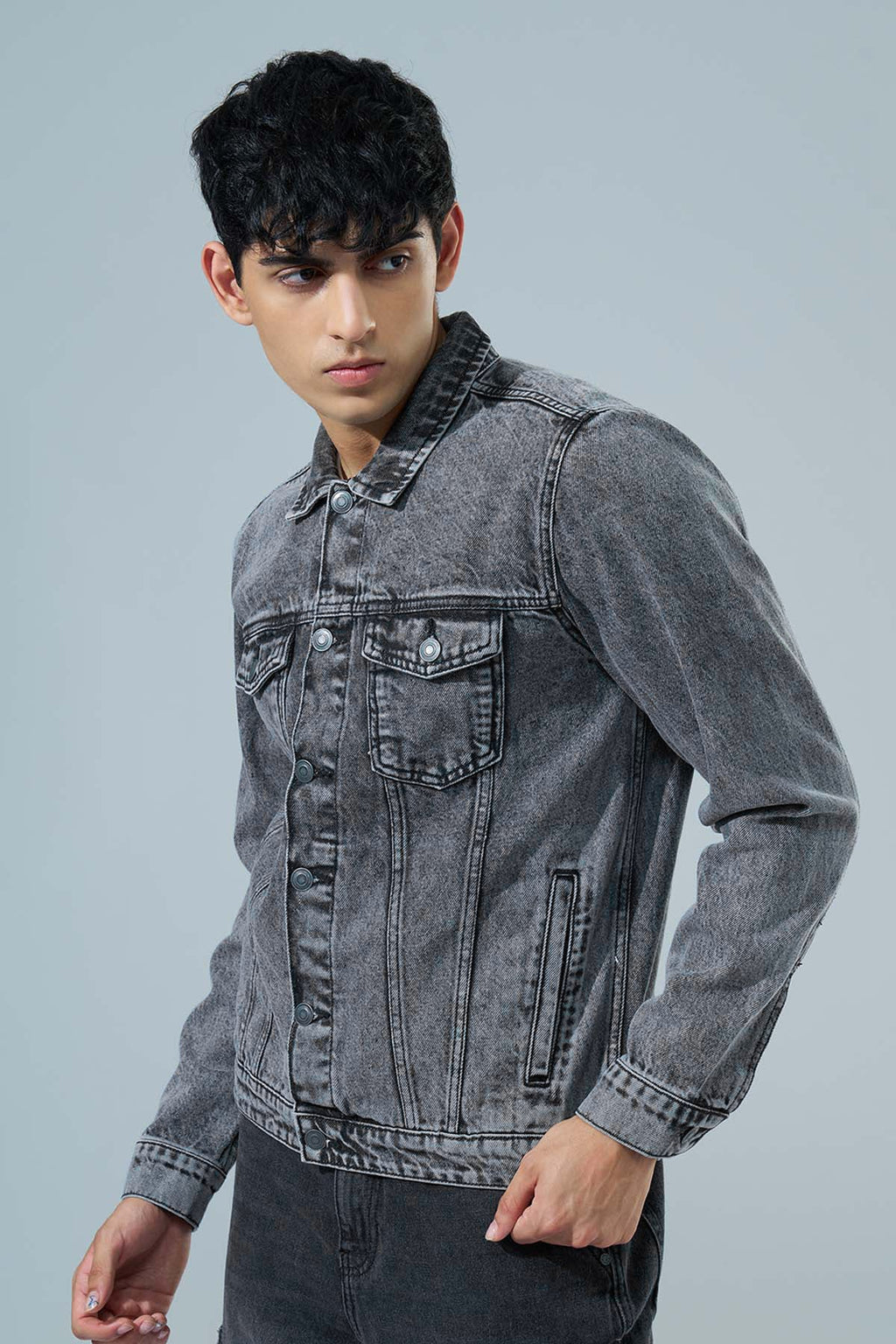 Charcoal Regular Fit Jacket