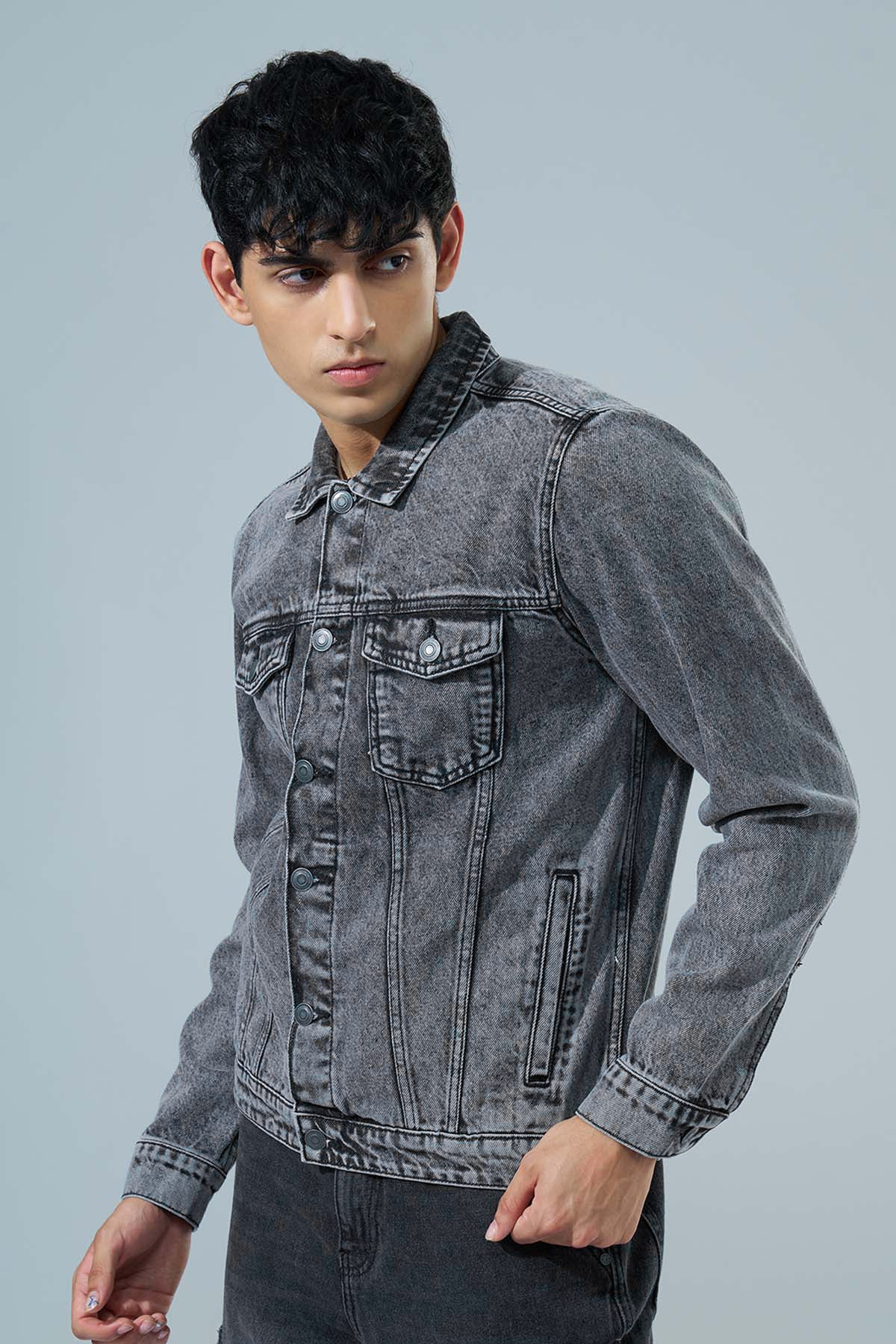 Charcoal Regular Fit Jacket