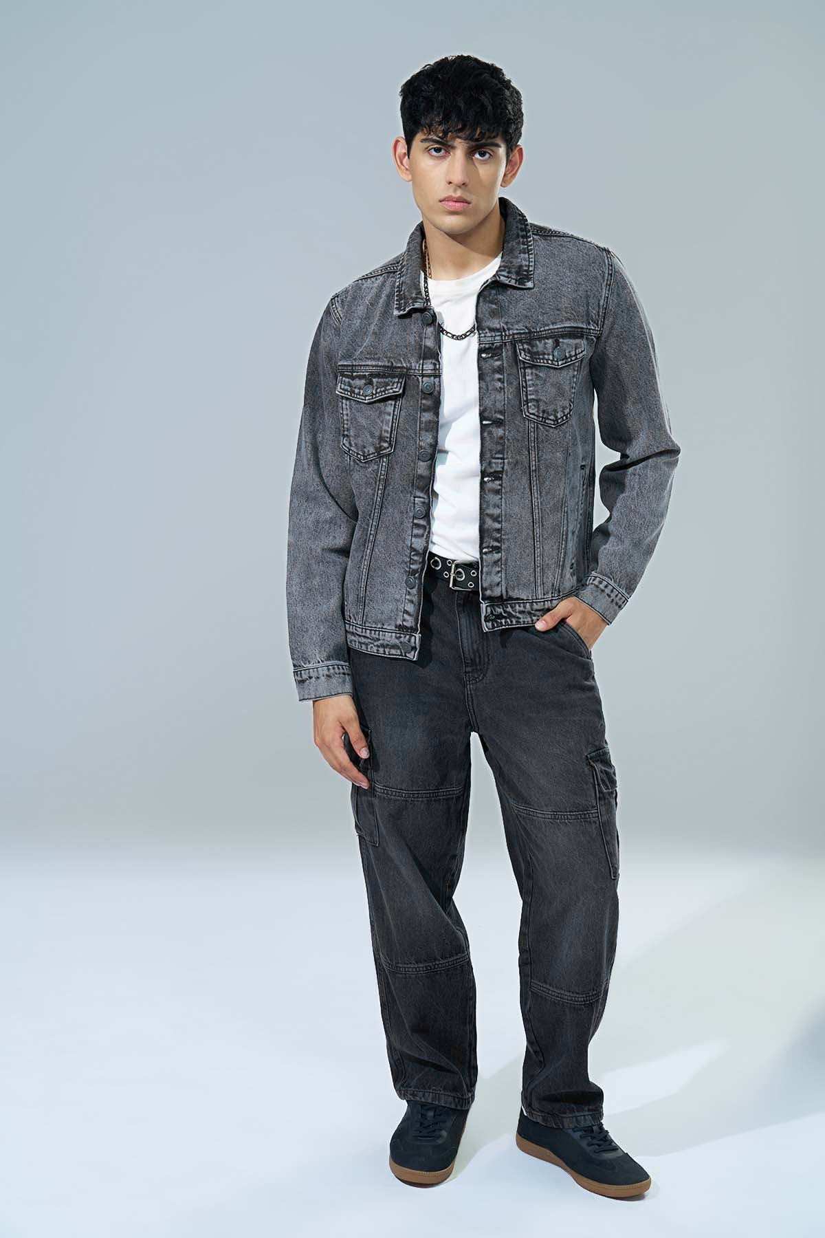 Charcoal Regular Fit Jacket