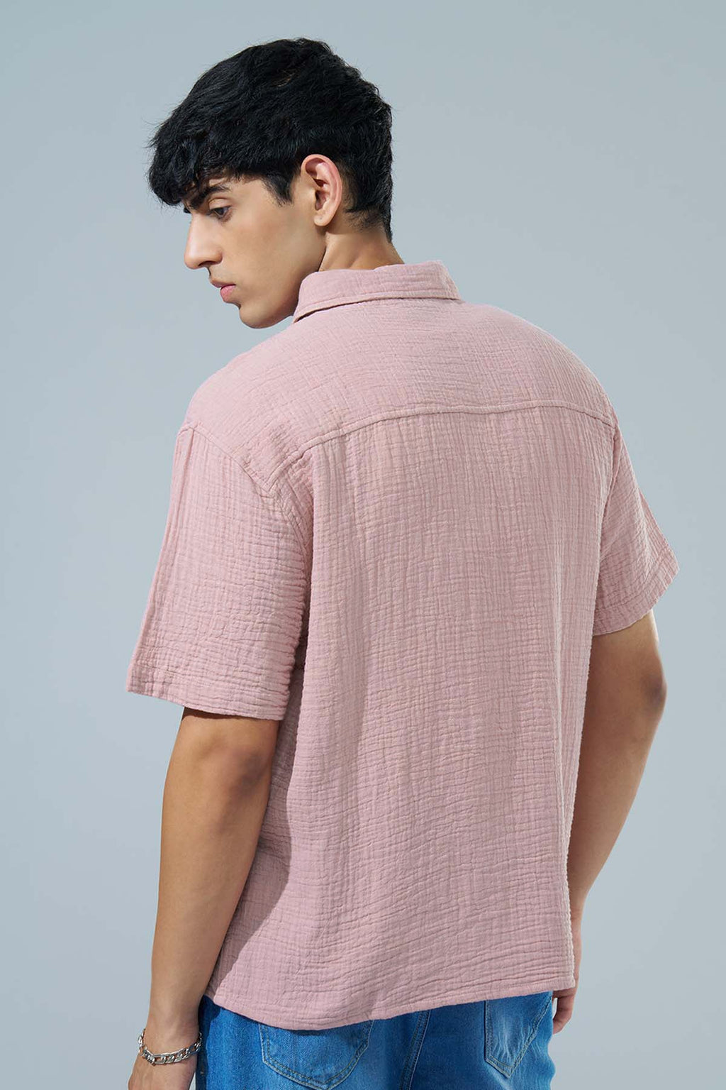 Pink Regular Fit Casual Shirt