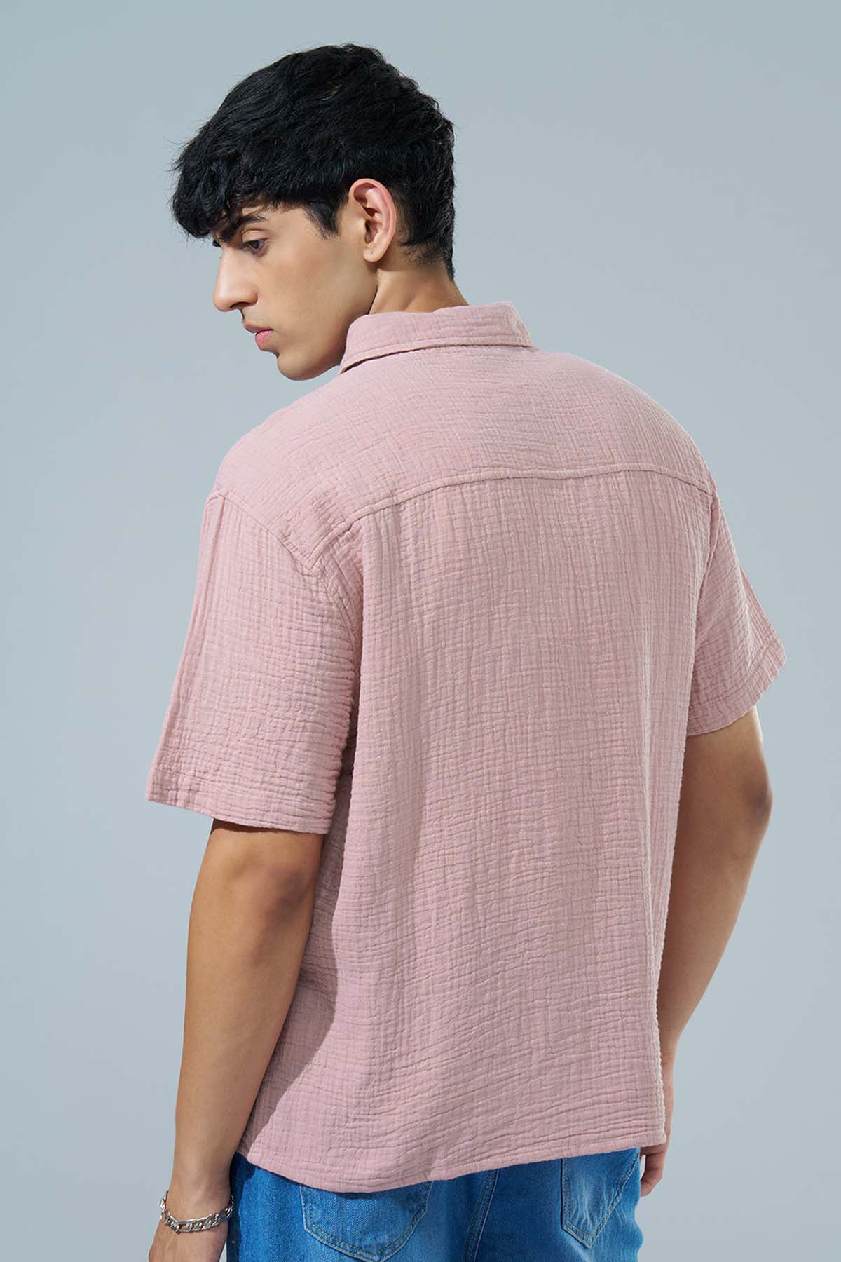 Pink Regular Fit Casual Shirt