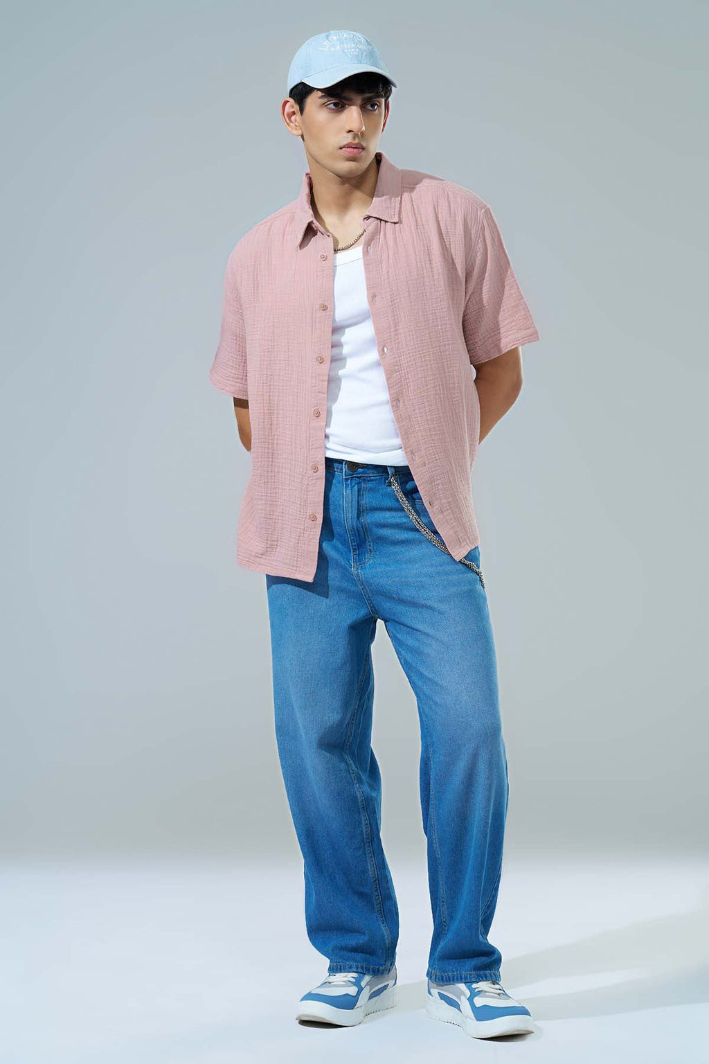 Pink Regular Fit Casual Shirt